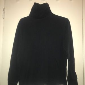 Croft & Barrow Black Cotton Turtle Neck Size M
